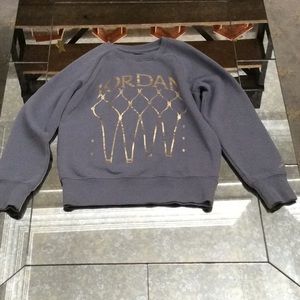 Grey and gold jordan sweater